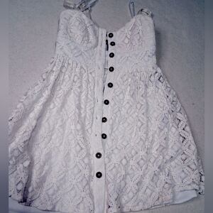 Le Chateau White Lace Dress